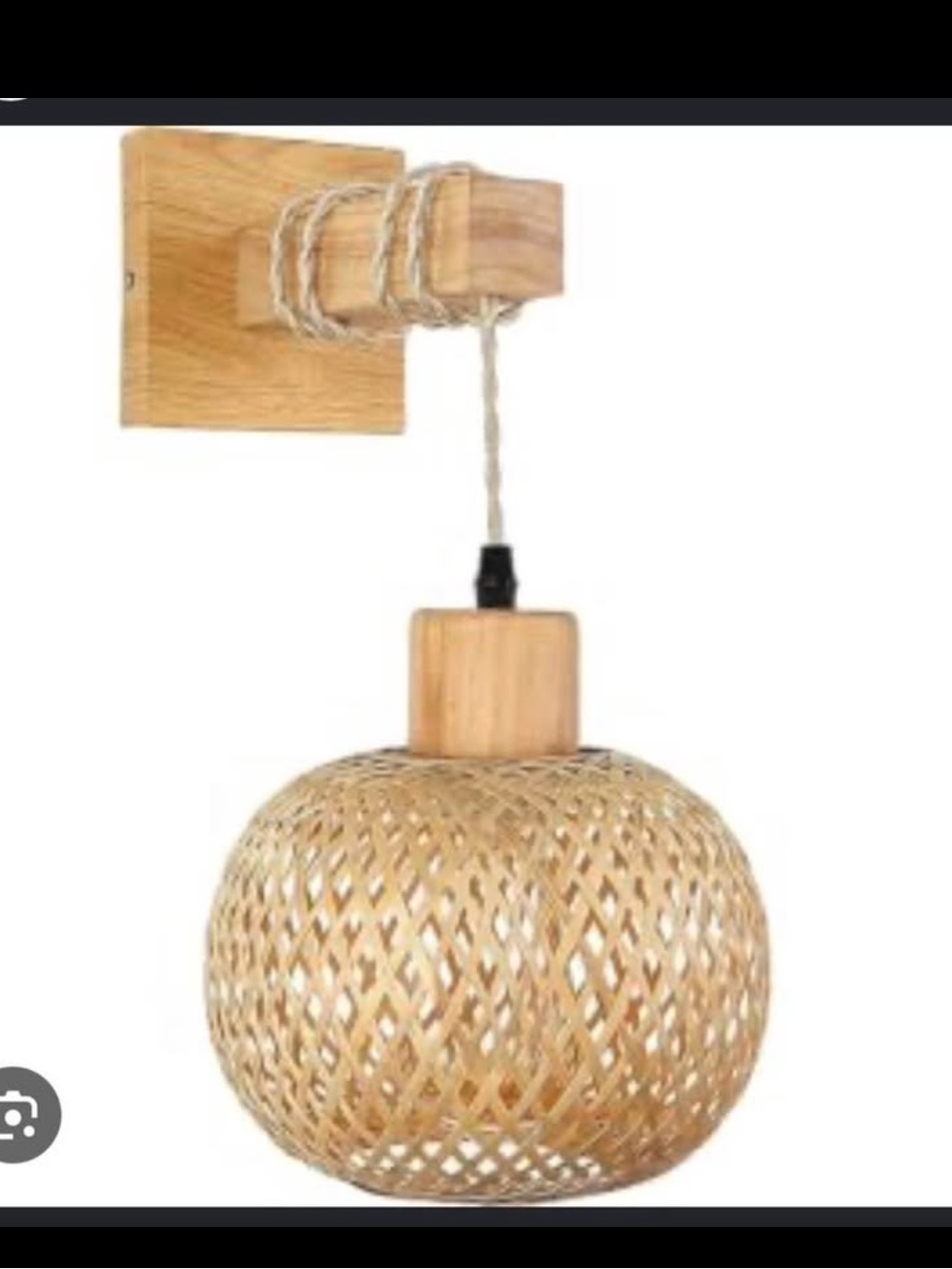 Frideko Bamboo Lantern Plug in wall sconce